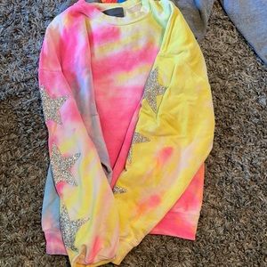 LF tie die star sweatshirt
